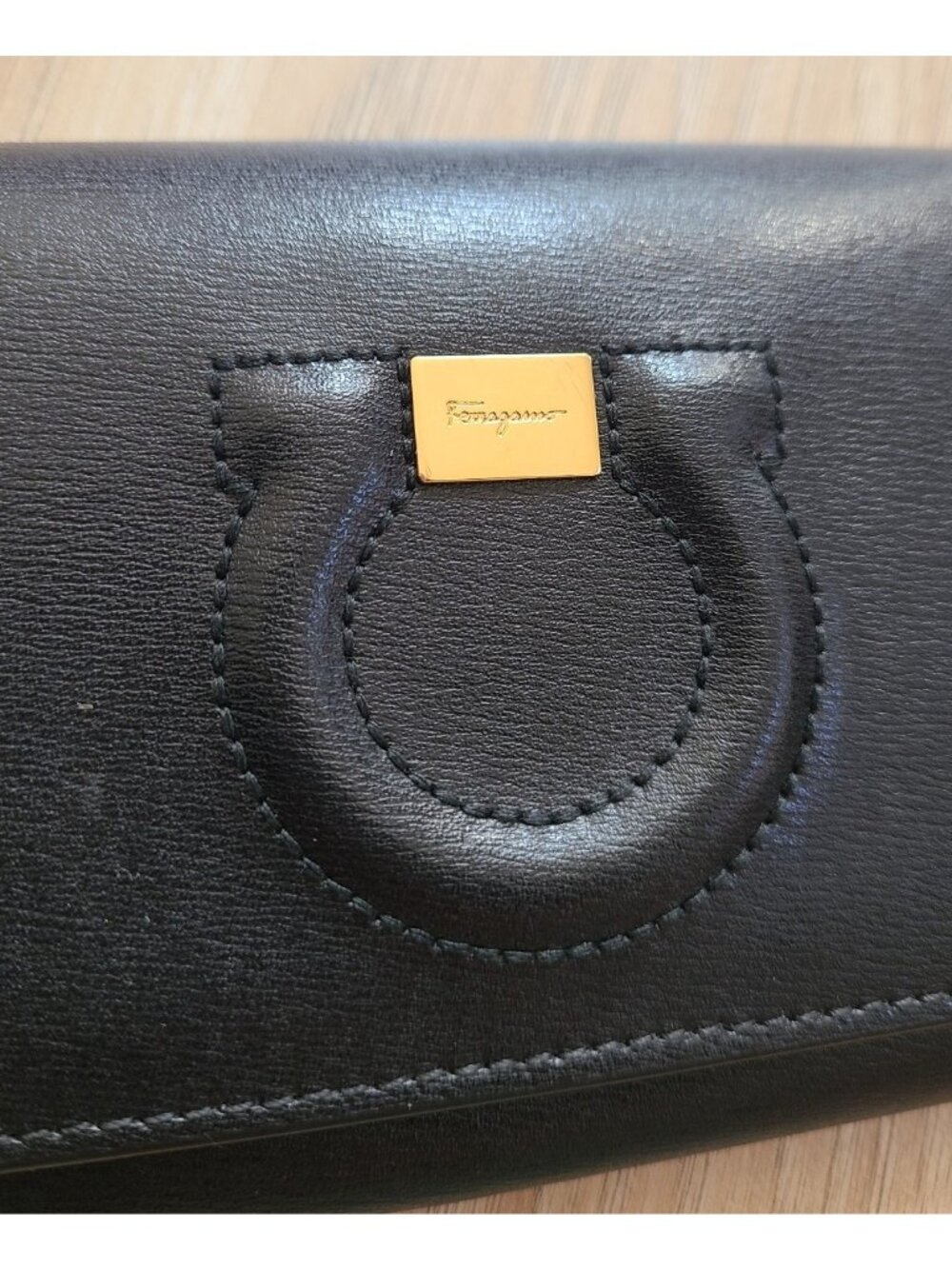 Salvatore Ferragamo Wallet Mini Purse Black Leather - Picture 2 of 7